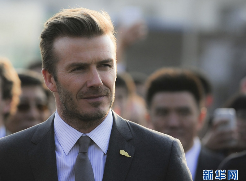 组图:贝克汉姆造访北京二中