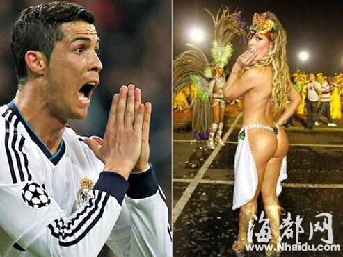 组图:美臀小姐巴西模特安德雷莎给C罗送好运遭